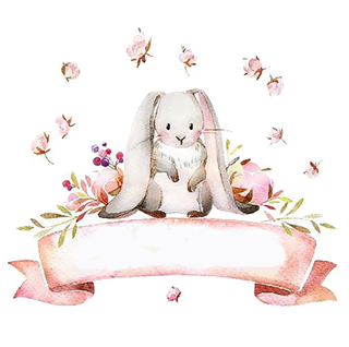 兔子兔年风格卡通