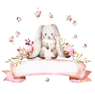 兔子兔年风格卡通