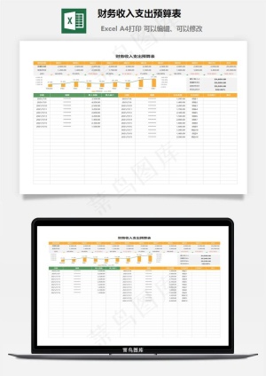 财务收入支出预算表