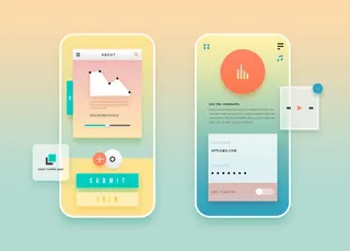 UI多页面包装展示手机APP交互界面样机长图概念PSD设计模板