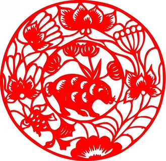 剪纸兔素材图片 剪纸兔素材图片