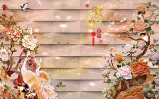 雕塑玉雕背景风景