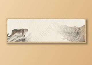 中国风水墨banner海报背景