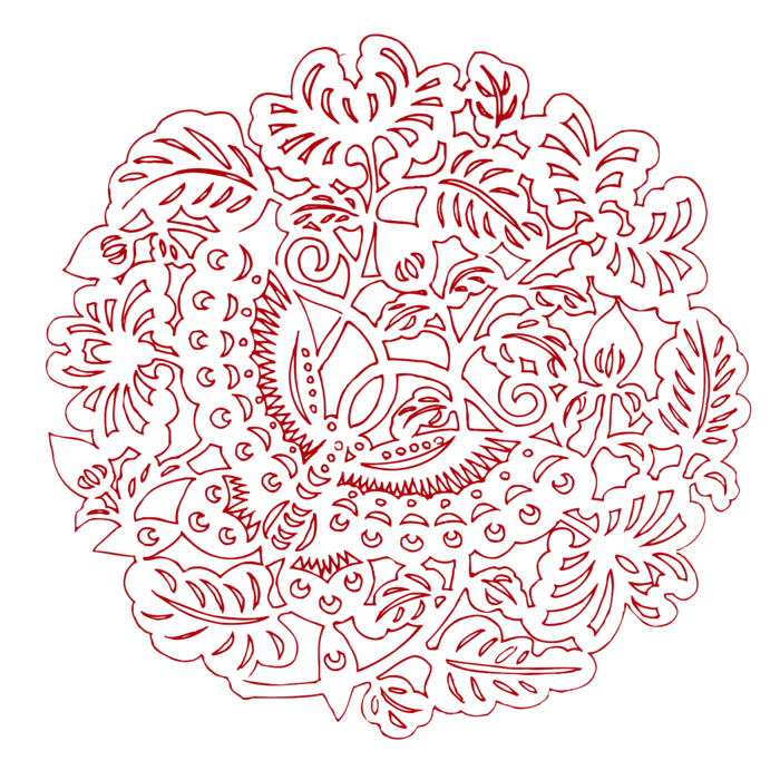 红色喜庆简约风传统吉祥纹样纹路纹理免扣PNG素材图片 (93)