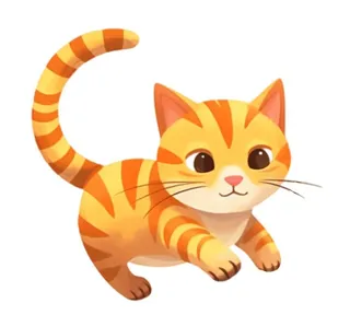 小猫动物元素插画