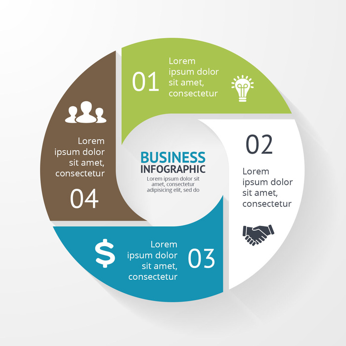 数据图表统计图形分析分类商务会议办公图标PSD模板素材