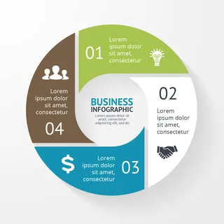 数据图表统计图形分析分类商务会议办公图标PSD模板素材