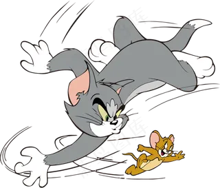 彩色动漫猫和老鼠图片