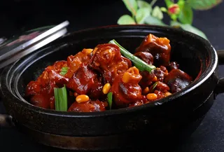 砂锅石锅美食煲类特色菜怀干锅羊蹄