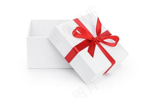 白色打开来的礼品礼盒高清图片