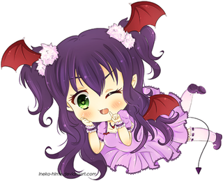 可爱紫色小女孩素材卡通