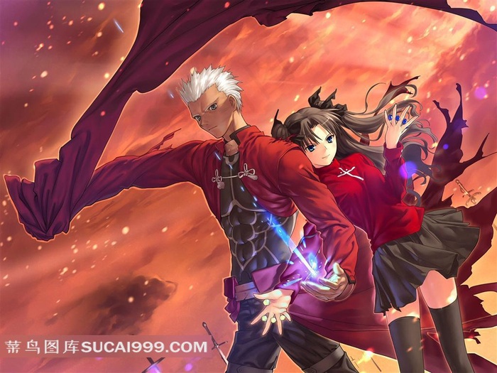 动漫情侣插画素材