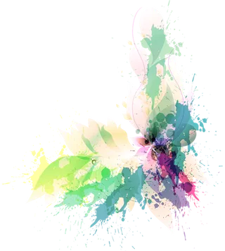 彩色花边装饰简笔