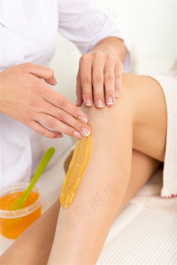女性蜂蜜美容护肤高清图