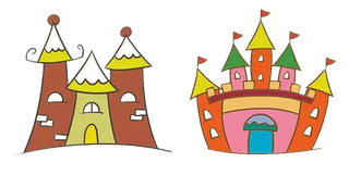 卡通城堡简笔画