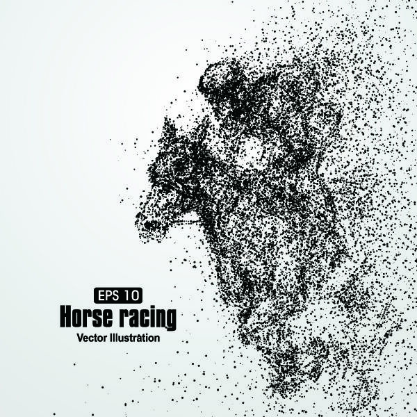 矢量科技动感粒子元素EPS运动人物动物点状创意矢量科幻设计素材