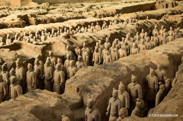 秦陵兵马俑高清摄于图