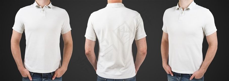 简约时尚白色t恤高清摄影图片