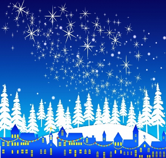 圣诞节冬天风景背景