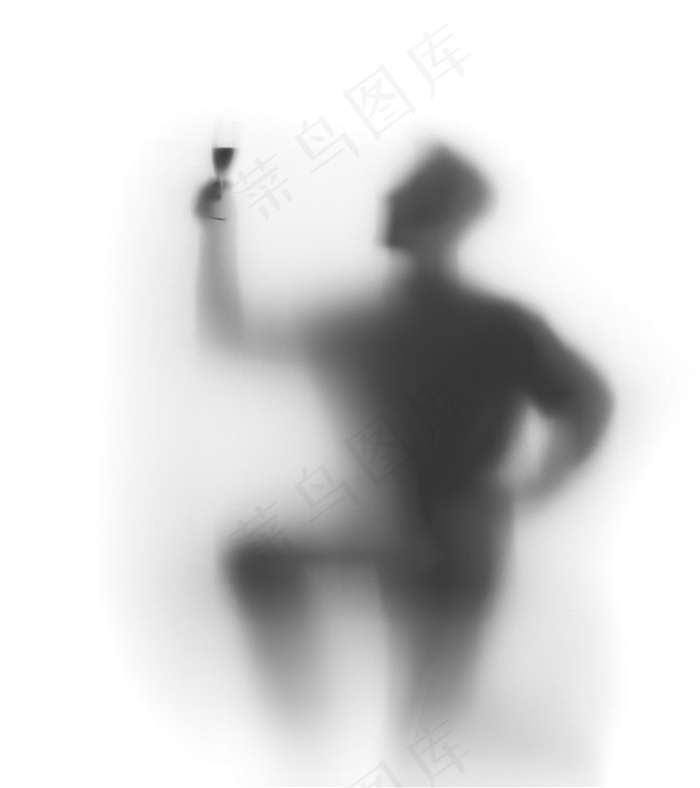 唯美人物动作影子素材