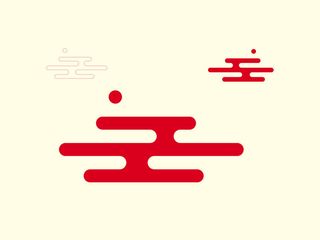 中国风古典传统图案边框纹理祥云灯笼装饰线条PSD背景素材