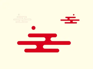 中国风古典传统图案边框纹理祥云灯笼装饰线条PSD背景素材