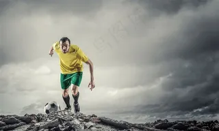 体育足球运动员人物高清素材