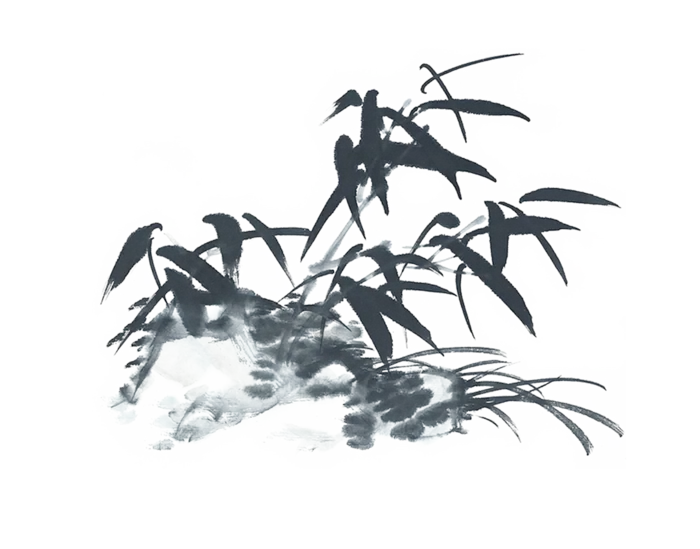 竹子水墨画中国风国画墨水书法竹子画