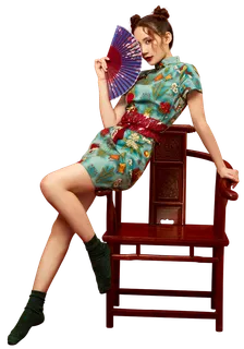 民国服装美女摄影免抠高清摄影图