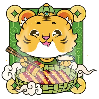 虎年2022新年美食矢量元素 虎年2022新年美食矢量元素