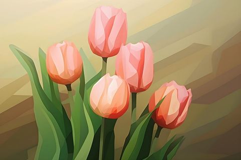 唯美淡雅清新郁金香背景