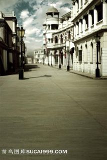 欧式建筑街道摄影背景图片