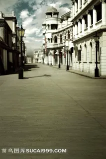 欧式建筑街道摄影背景图片 欧式建筑街道摄影背景图片
