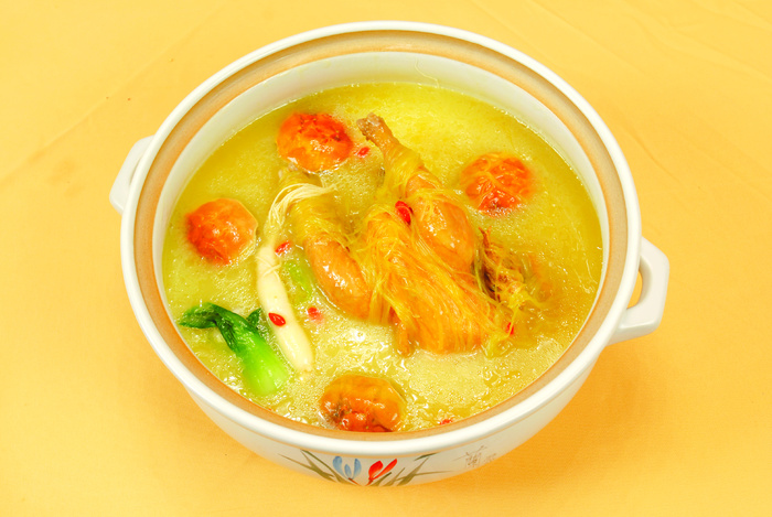  付家蟹炖童子鸡