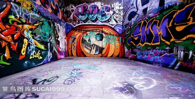 墙上多彩涂鸦绘画创意摄影高清图片 墙上多彩涂鸦绘画创意摄影高清图片
