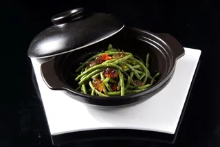 石锅煲类火锅川菜特色菜美椒豇豆煲