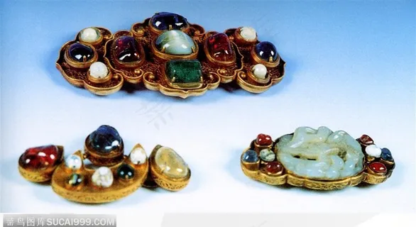 定陵珍宝-黄金宝石装饰物