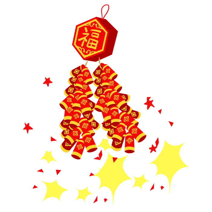 红色烟花爆竹免扣素材