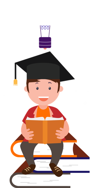 男孩读书卡通创意少儿兴趣班