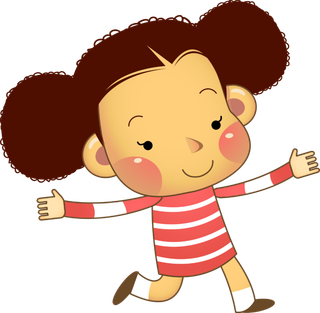 女孩  卡通 拥抱