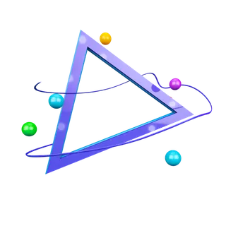 时尚立体三角圆球电商C4D装饰元素