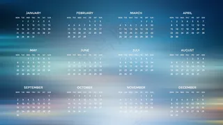 2019全年日历年表图片