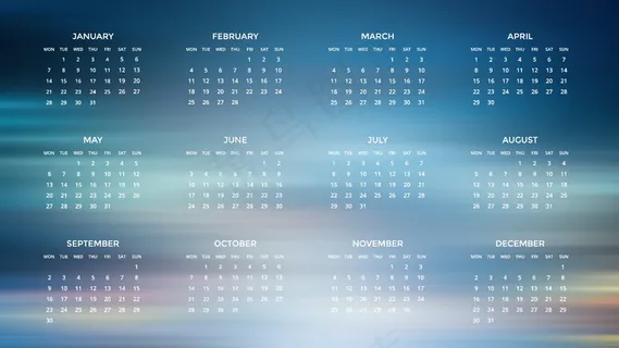 2019全年日历年表图片 2019全年日历年表图片