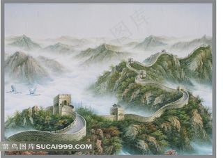 长城风景艺术图片