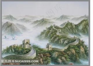 长城风景艺术图片