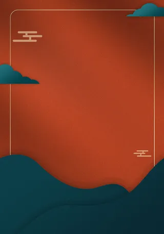 中式古典国潮来袭海报展板宣传背景图PSD设计PS模板素材