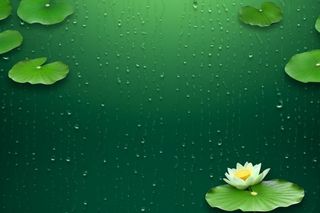 中国风传统绿色莲花简约背景