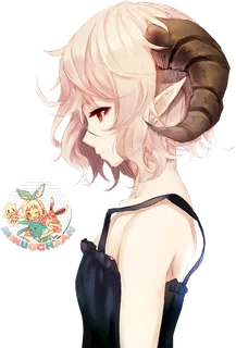 卡通羊角素材简笔人物