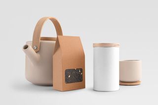 高端品牌茶叶包装盒纸袋智能贴图样机产品效果图展示PSD素材模板