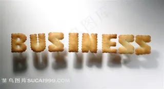 字母BUSINESS饼干素材